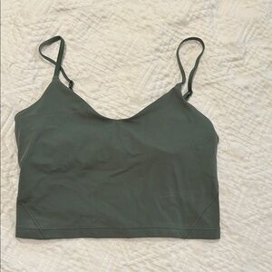EUC Sage green Lulu align cropped Cami tank size 8